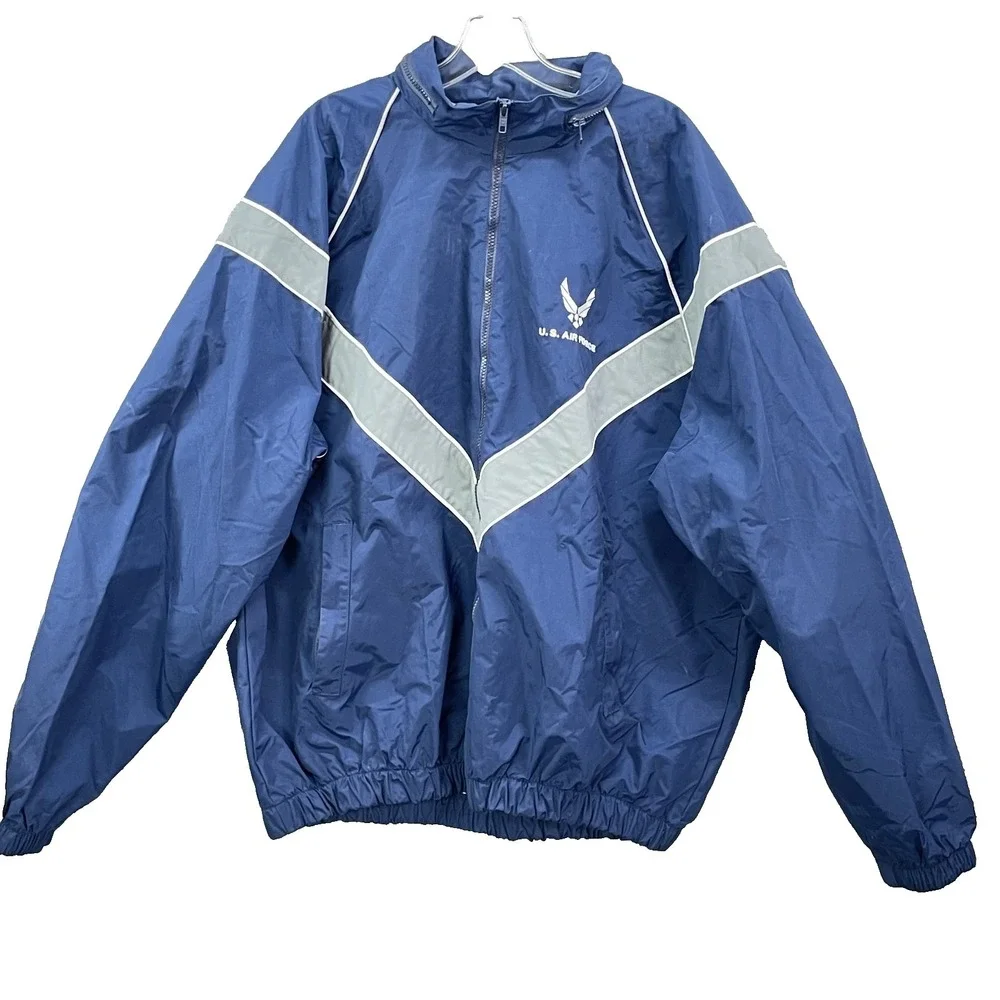 VTG U.S Army Air Force Windbreaker Jacket Men's XL Boxy Fitness Training Uniform